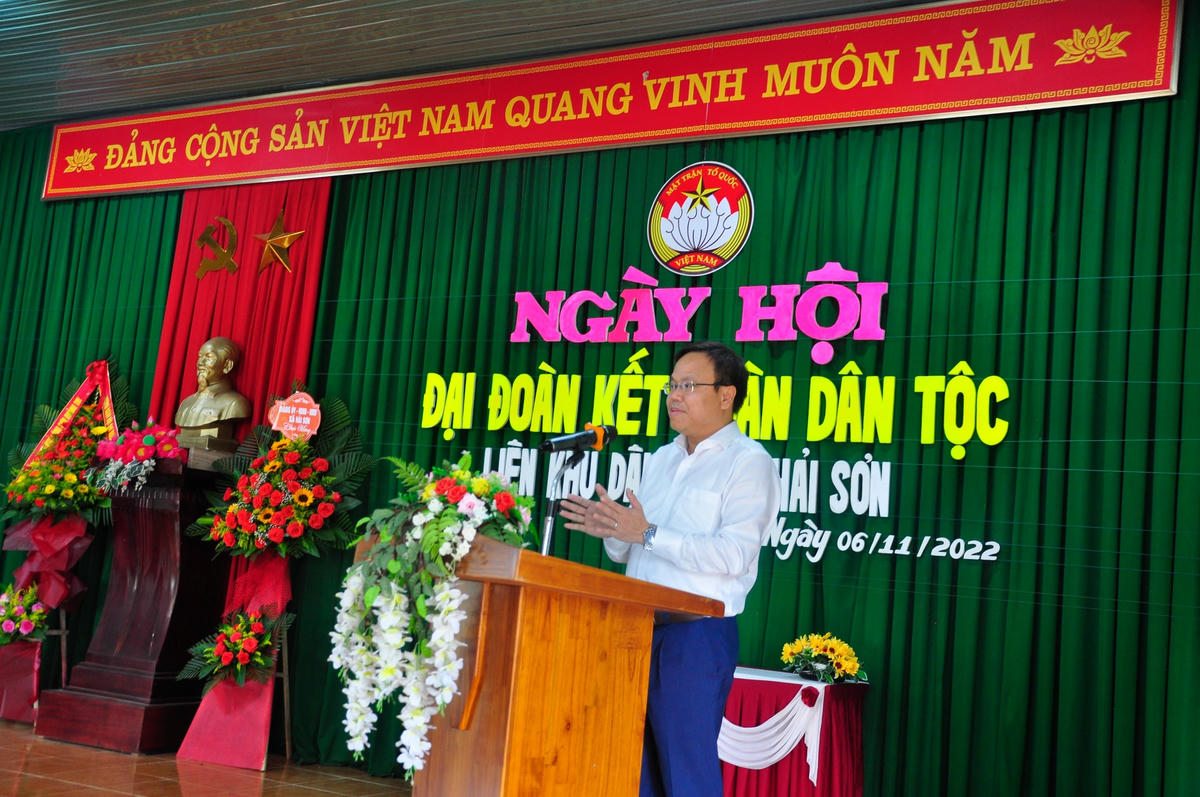 Ông Lê Đức Tiến phát biểu tại Ngày hội.