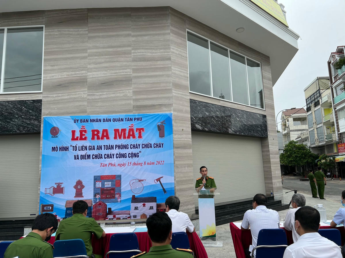 Thượng tá Lương Nguyễn Hoàng- Phó trưởng phòng PC07 tại buổi lễ.