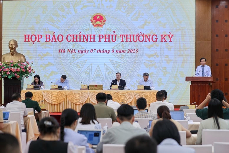 Họp báo Chính phủ thường kỳ tháng 7/2025 . Ảnh: Nhật Bắc