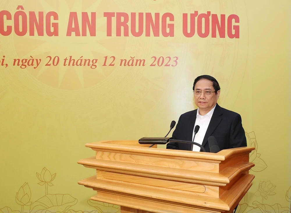 Thủ tướng Phạm Minh Chính phát biểu tại hội nghị. (Ảnh: Trí Dũng/TTXVN) ttxvn-tong-bi-thu-6-4069.jpg