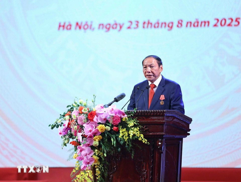 Bộ trưởng Bộ Văn hóa, Thể thao và Du lịch Nguyễn Văn Hùng phát biểu. (Ảnh: Thanh Tùng/TTXVN)