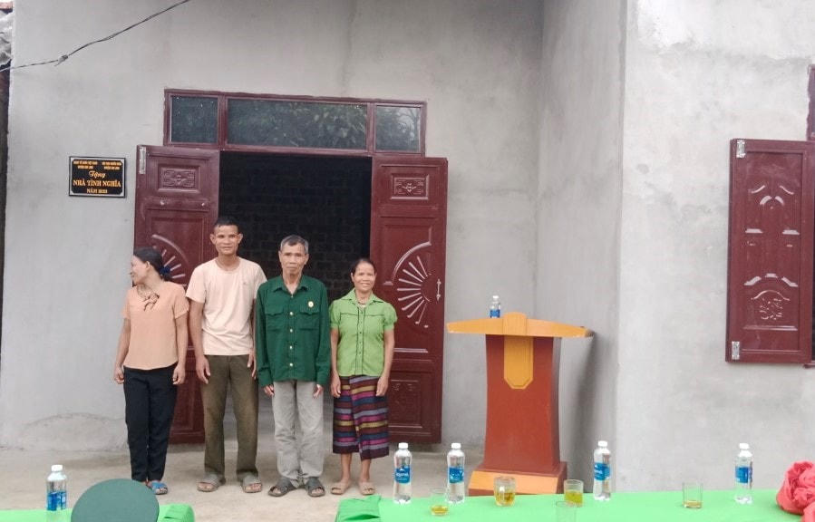 Căn nhà Tình nghĩa của cựu chiến binh Hồ Văn Liệu được xây dựng trên diện tích 75m2.