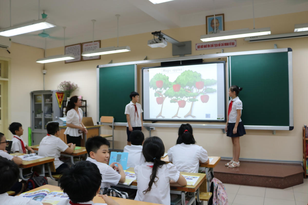 Một tiết học của cô và trò Hà Nội.