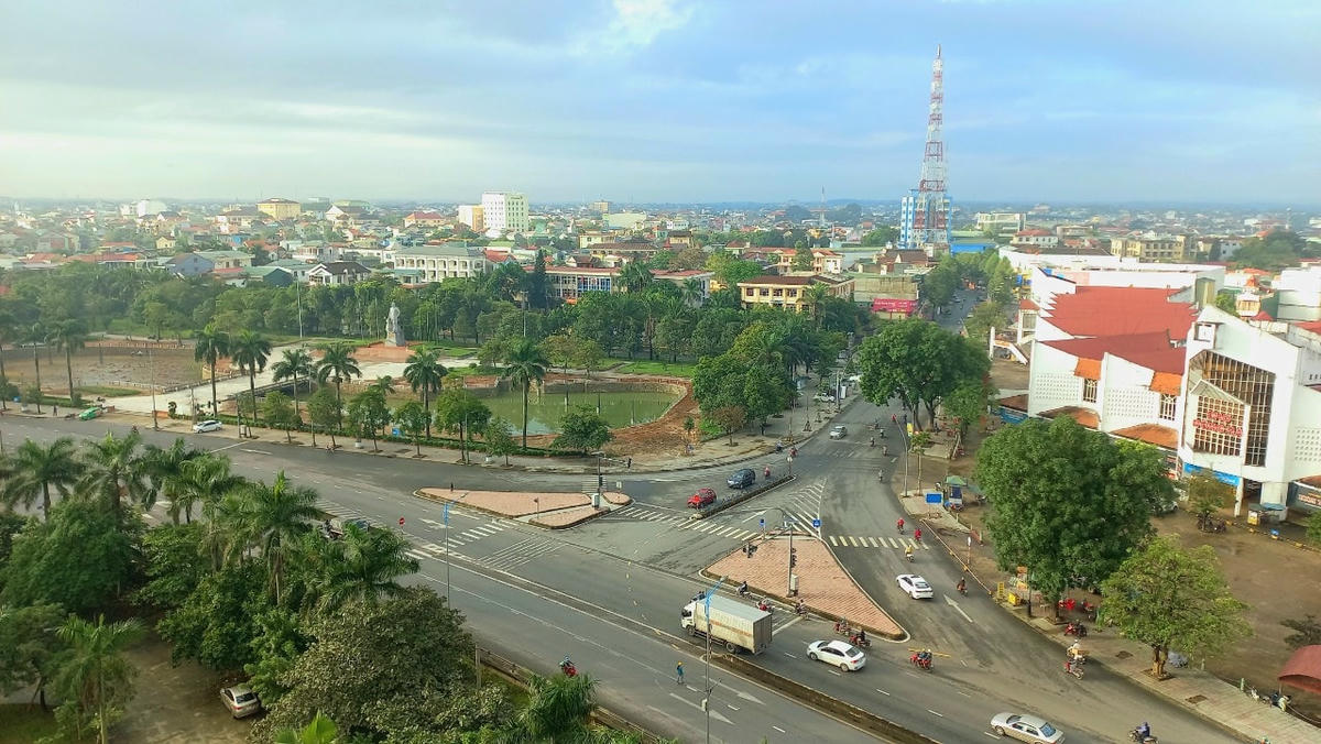 Một góc TP Đông Hà, tỉnh Quảng Trị.