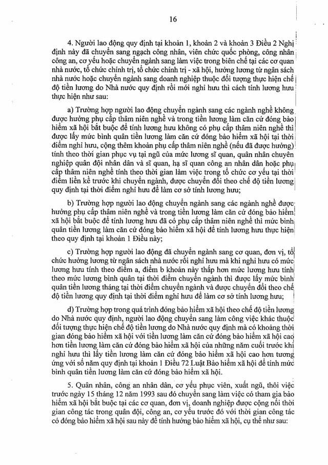 Nghị định 157/2025/NĐ-CP: Quy định mới về lương hưu, lộ trình nghỉ hưu, trợ cấp... đối với quân nhân, Công an, dân quân thường trực- Ảnh 16.