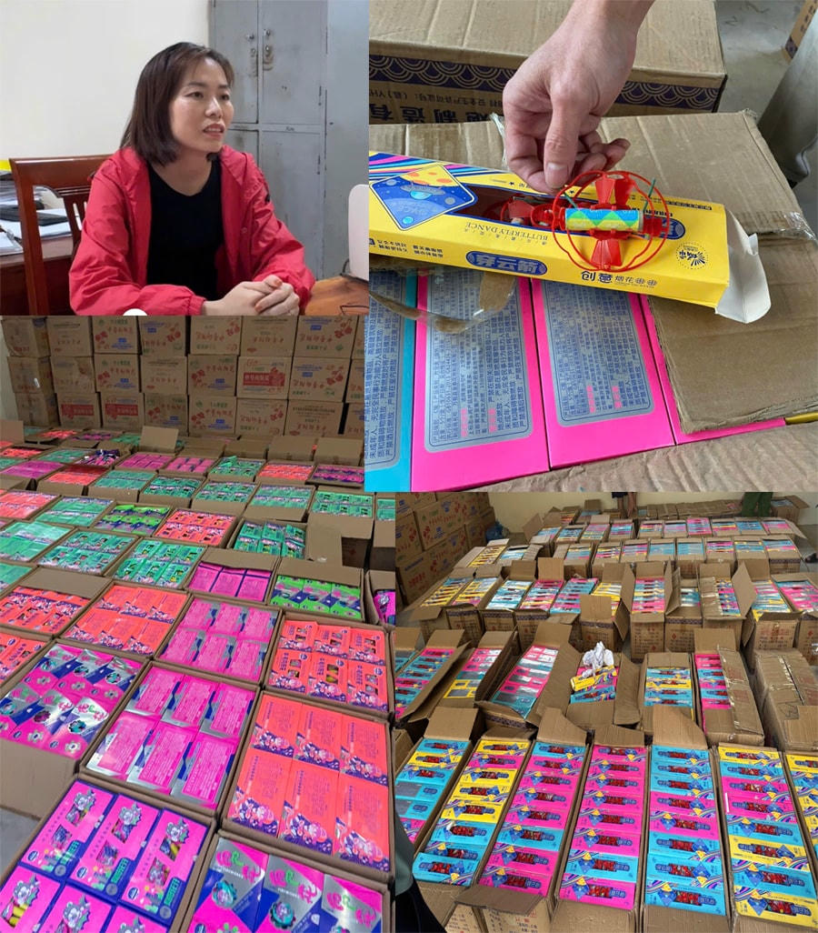 Số pháo hoa nổ trong kho hàng của Nguyễn Thị Hiếu.