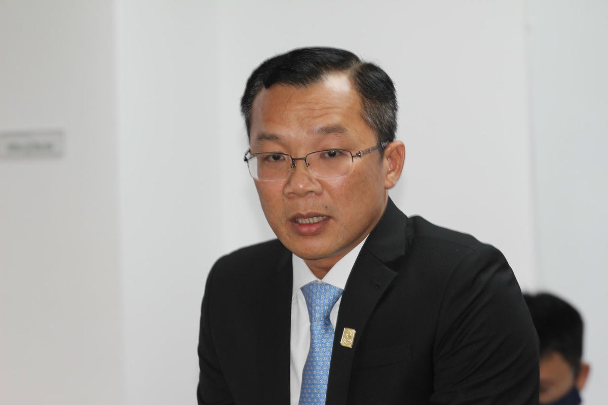 Đại diện SCB thông tin tại cuộc họp báo.