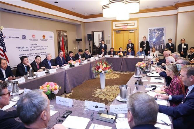 Tổng Bí thư, Chủ tịch nước Tô Lâm dự tọa đàm với các doanh nghiệp hàng đầu Hoa Kỳ- Ảnh 1. Tổng Bí thư, Chủ tịch nước Tô Lâm dự tọa đàm với các doanh nghiệp hàng đầu Hoa Kỳ- Ảnh 1.