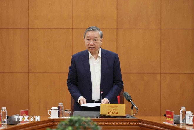 Tổng Bí thư Tô Lâm, Trưởng Tiểu ban Nhân sự Đại hội XIV của Đảng phát biểu. (Ảnh: An Đăng/TTXVN) ttxvn-tong-bi-thu-chu-tri-phien-hop-lan-thu-tu-tieu-ban-nhan-su-dai-hoi-xiv-cua-dang-5-resize.jpg