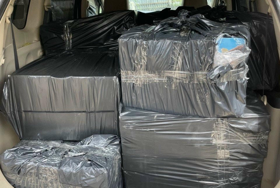 Hàng chục nghìn bao thuốc lá lậu được Cơ quan điều tra thu giữ.