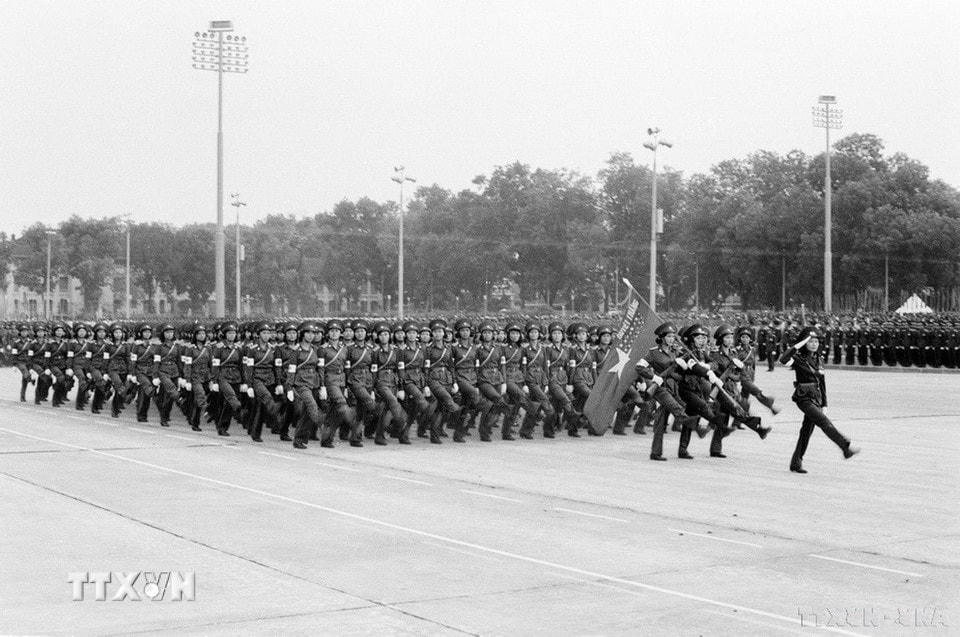 Khối nữ chiến sỹ quân y. (Ảnh: Xuân Lâm/TTXVN)