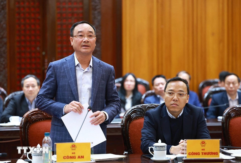 Thứ trưởng Bộ Công an Phạm Thế Tùng phát biểu. (Ảnh: Dương Giang/TTXVN)