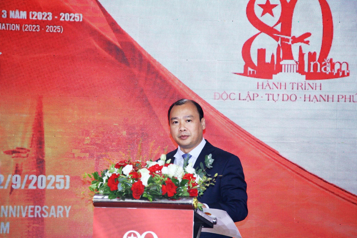 Thứ trưởng Thường trực Bộ Văn hoá, Thể thao và Du lịch Lê Hải Bình phát biểu. Ảnh: P. Sỹ.