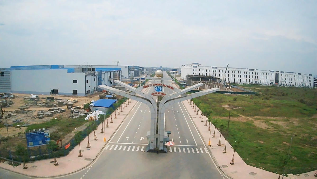 Khu công nghiệp Mỹ Thuận - một trong các khu công nghiệp đang hoạt động tại tỉnh Nam Định. Ảnh: Duy Hưng.