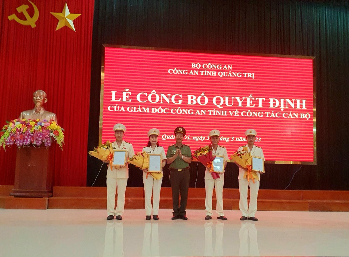 Giám đốc Công an tỉnh quyết định điều động, bổ nhiệm nhiều vị trí cán bộ chủ chốt. Ảnh: Công an Quảng Trị.