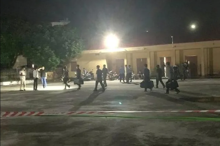 Hiện trường xảy ra vụ án mạng.