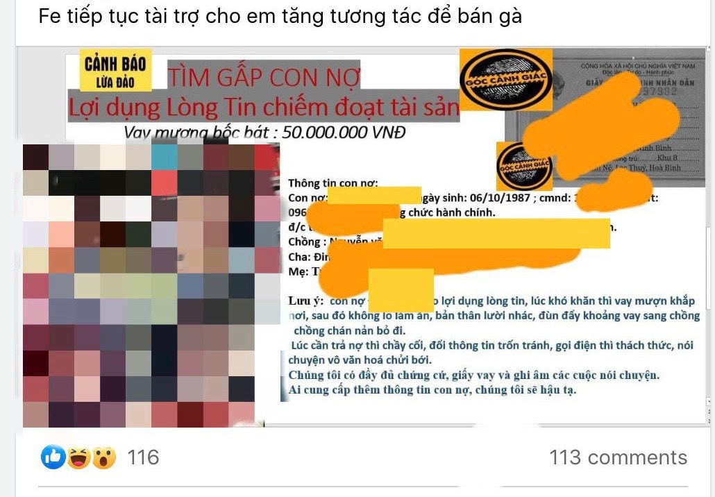 Tình trạng nhiều đối tượng xấu ghép ảnh đòi nợ khách hàng, khiến công ty tài chính chịu vạ lây dù không liên quan