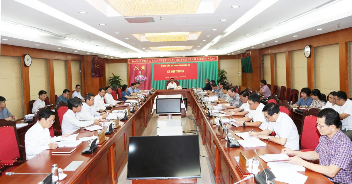 UBKT Trung ương họp Kỳ thứ 51. Ảnh: Ủy ban Kiểm tra Trung ương.