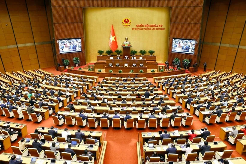 Kỳ họp bất thường lần thứ 9, Quốc hội khóa XV. (Ảnh: TTXVN)