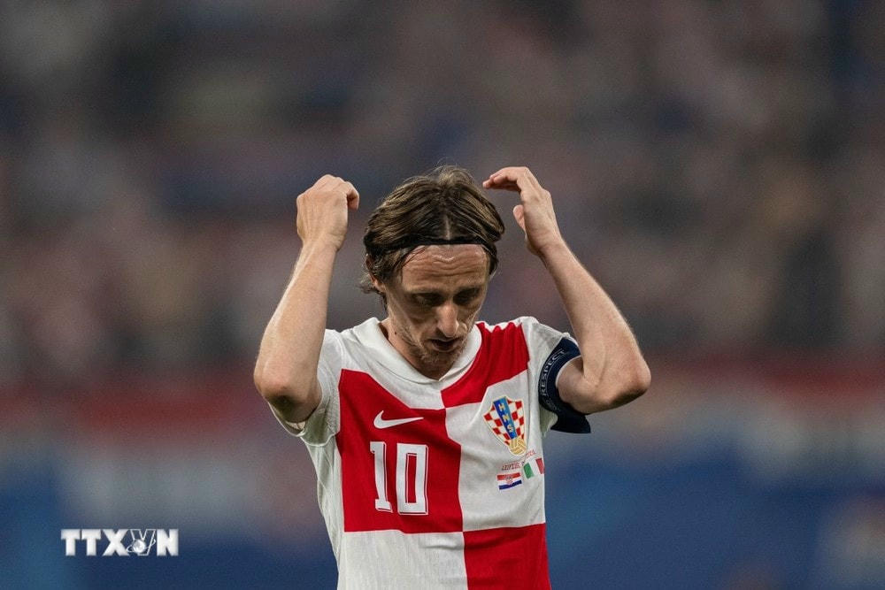 Đã không có điều thần kỳ nào dành cho Luka Modric và Đội tuyển Croatia tại EURO 2024. (Ảnh: THX/TTXVN) ttxvn_tuyen_croatia_2606.jpg