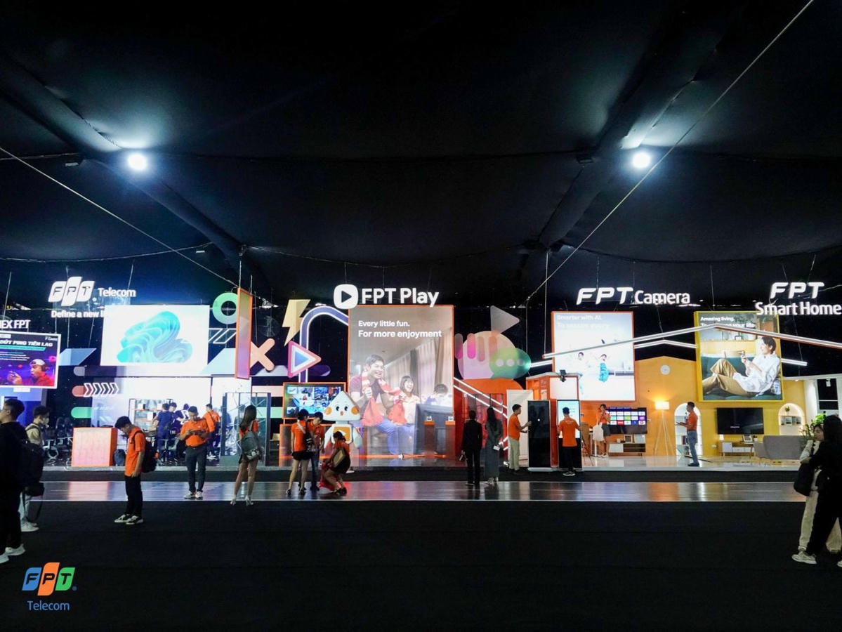 Không gian triển lãm FPT Telecom tại Techday 2023.