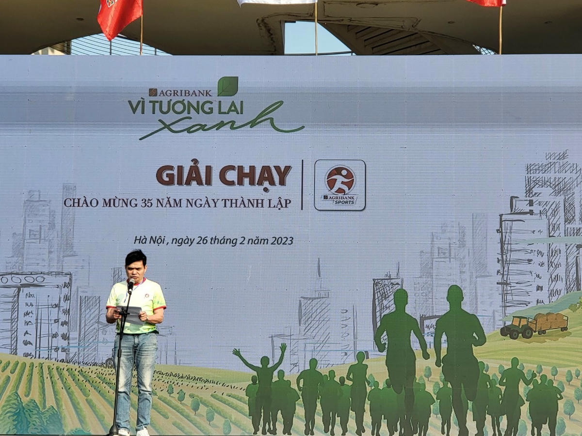 Đại diện công đoàn Agribank phát biểu tại Lễ phát động.