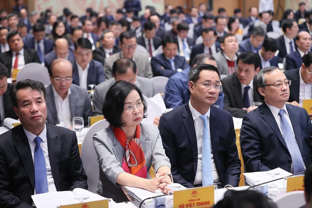 Các đại biểu tham dự hội nghị. (Ảnh: Dương Giang/TTXVN) ttxvn-nhiem-vu-nam-2024-cua-chinh-phu-va-chinh-quyen-dia-phuong-4-7515.jpg