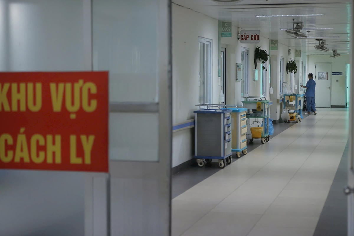Khu vực cách ly tại Bệnh viện Thanh Nhàn. Ảnh: BVCC