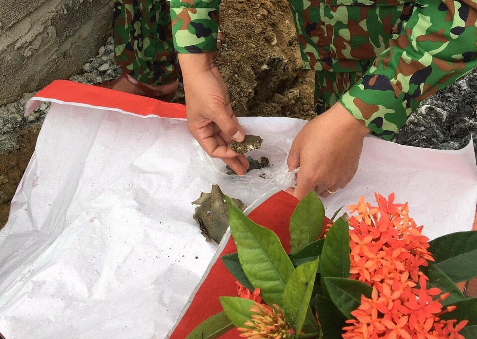 Trong quá trình đào móng làm nhà, người dân đã phát hiện 1 HCLS.