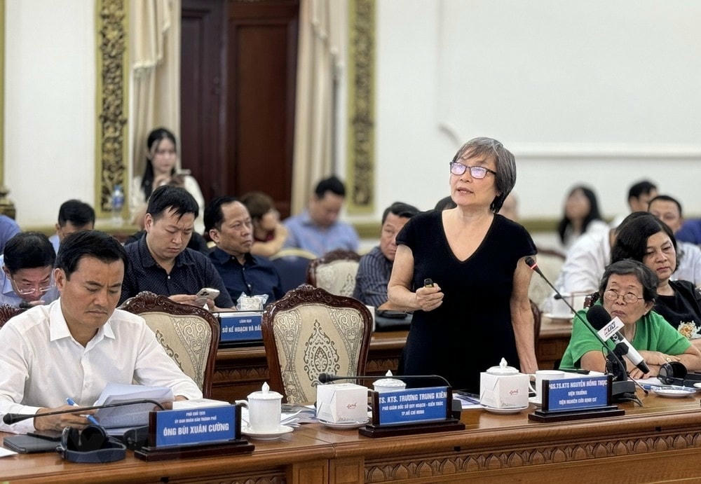 Các chuyên gia trao đổi tại Hội thảo. (Ảnh: Tiến Lực/TTXVN) ttxvn_0203_song sai gon (3).jpg