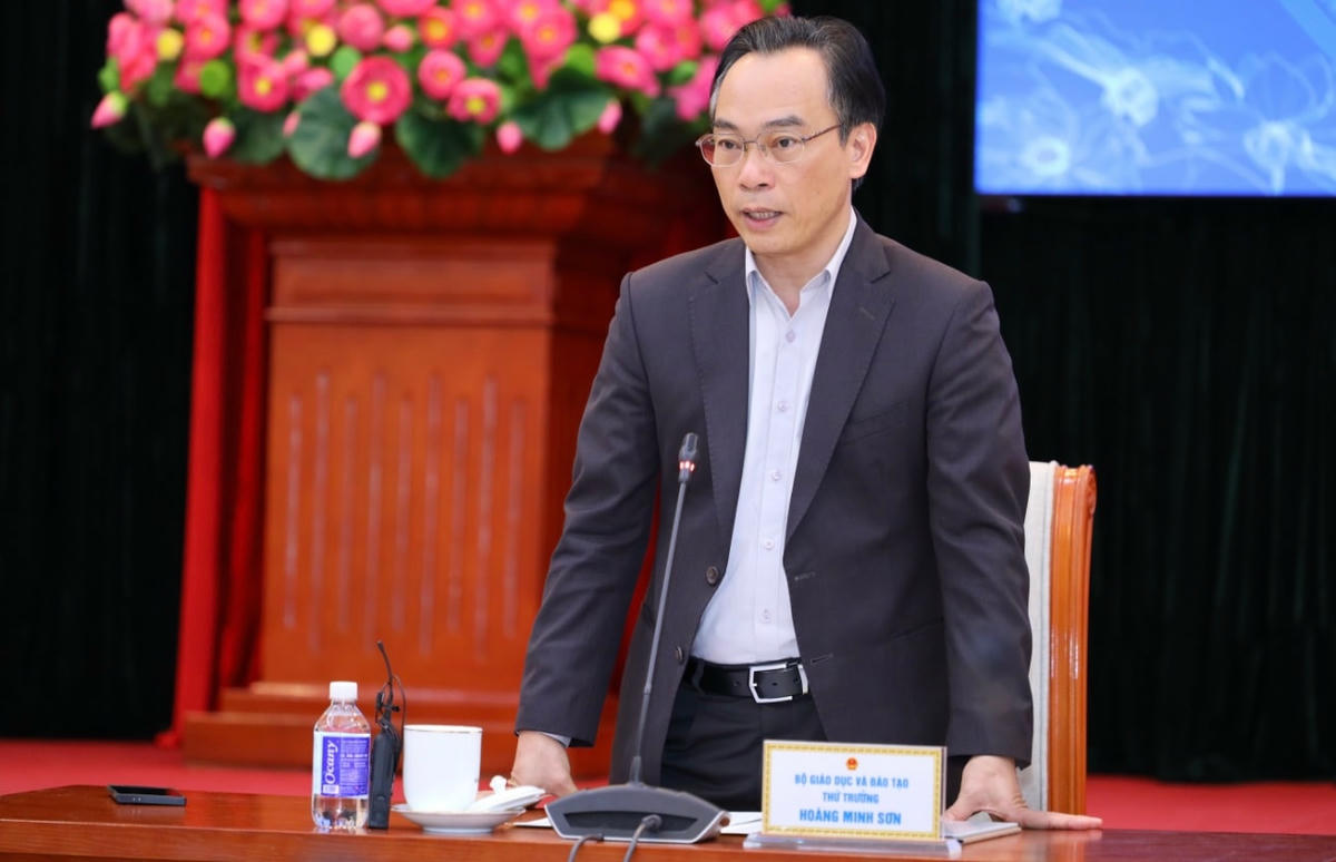 Thứ trưởng Bộ GDĐT Hoàng Minh Sơn. Ảnh: Bộ GDĐT.