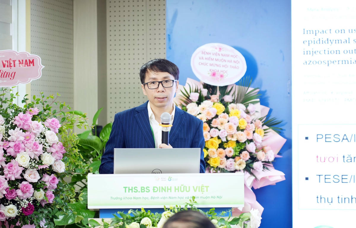 7. ThS.BS Đinh Hữu Việt (Trưởng khoa Nam học, Bệnh viện Nam học và Hiếm muộn Hà Nội) chia sẻ nghiên cứu _Vô sinh nam từ góc nhìn thực hành AF HANOI_