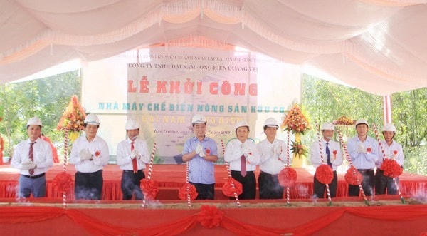 Dự án nhà máy chế biển nông sản hữu cơ Đại Nam Ong Biển được khởi công năm 2019 (Ảnh: quangtri.gov.vn).