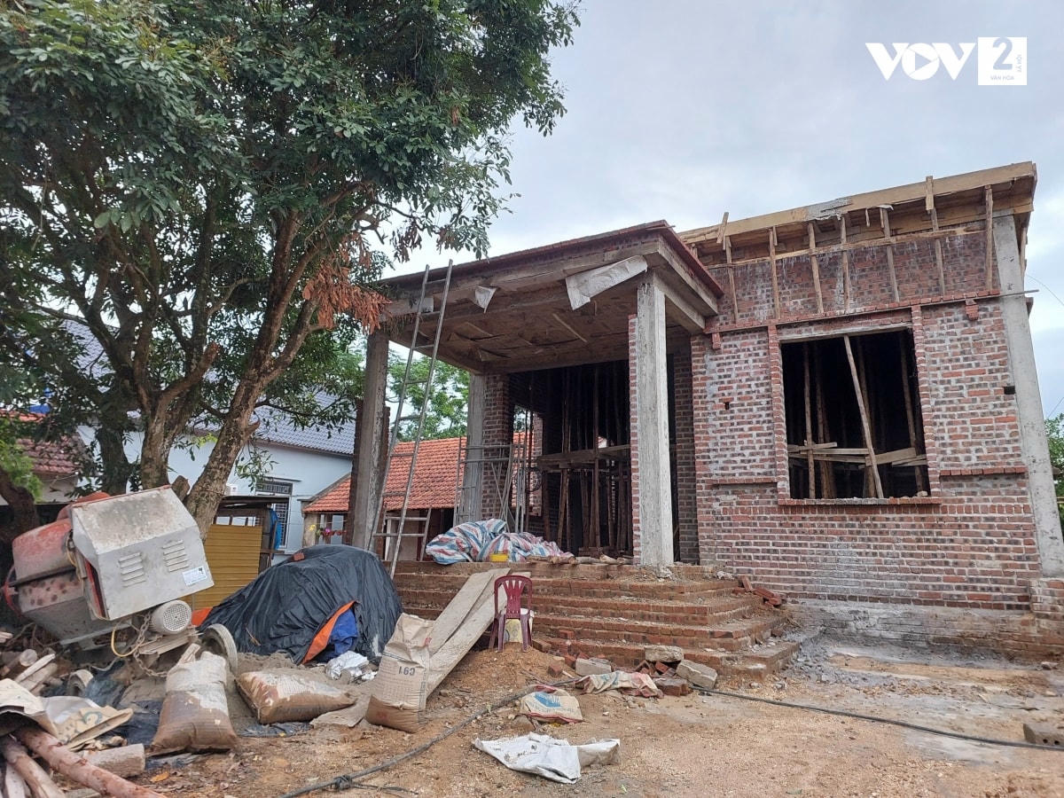 Nhờ vay được 400 triệu lãi suất 4,8%/năm, chị Ngần anh Quýnh sắp có ngôi nhà mới khang trang. Ảnh: vov.vn