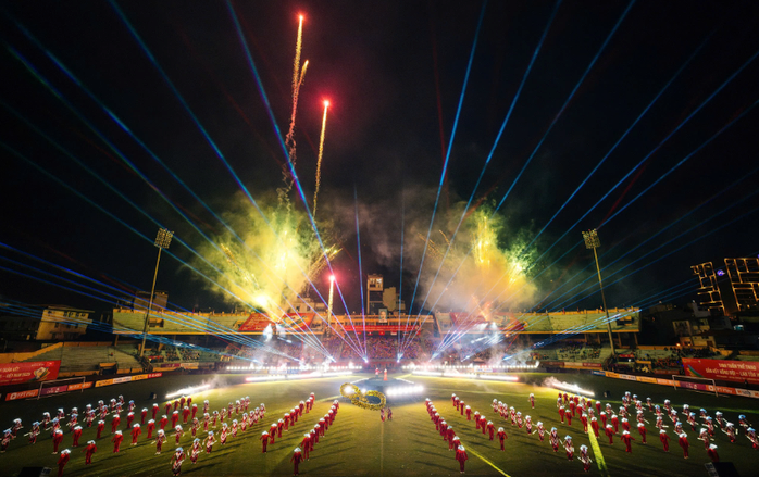 Gần 600 học viên cảnh sát đồng diễn trống hội tại SVĐ Hàng Đẫy- Ảnh 7.