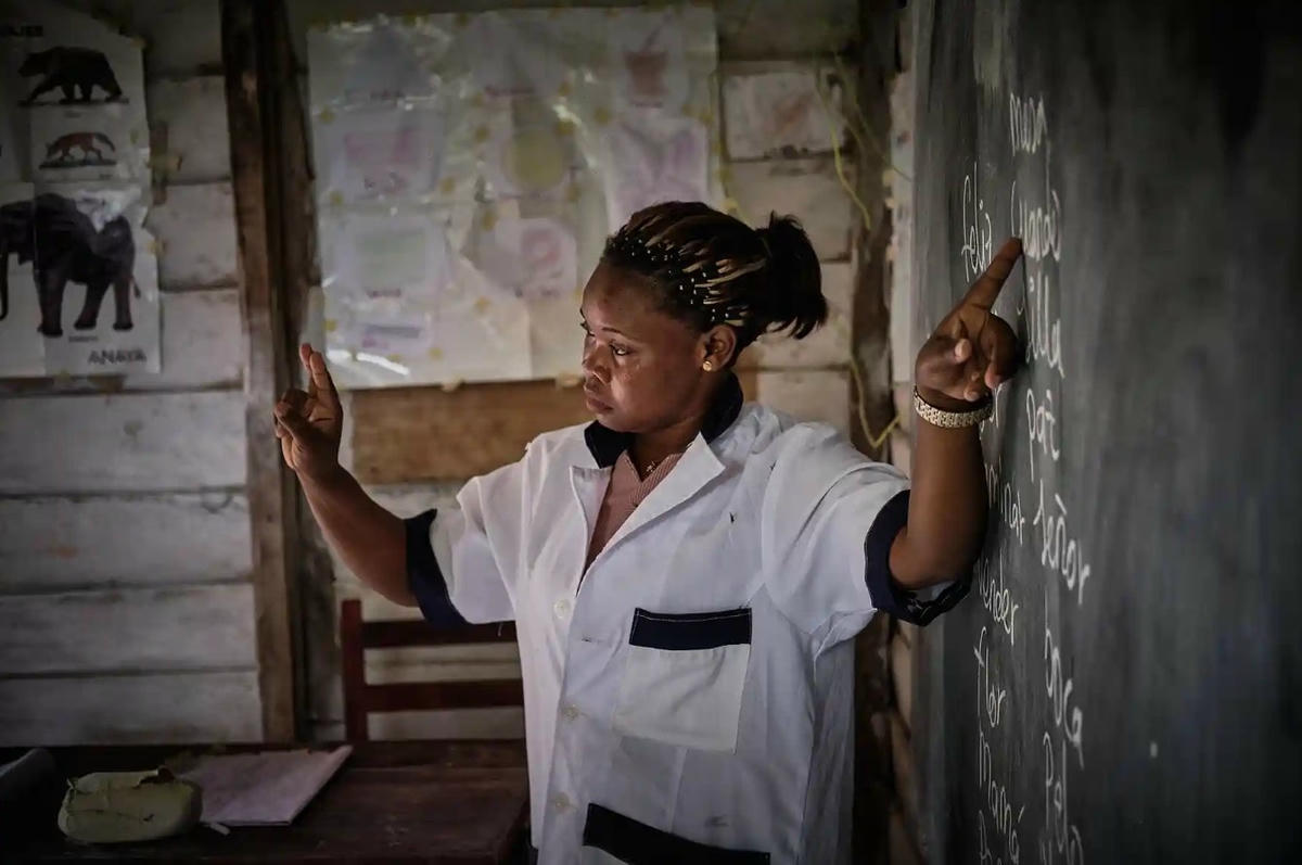 Benedicta, một giáo viên tại La Fe. Ảnh: Diego Menjibar Reynes.