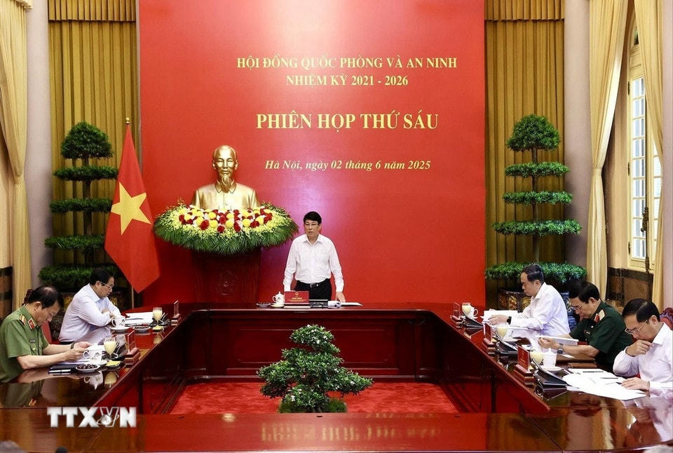 Chủ tịch nước Lương Cường phát biểu chỉ đạo. (Ảnh: Lâm Khánh/TTXVN)