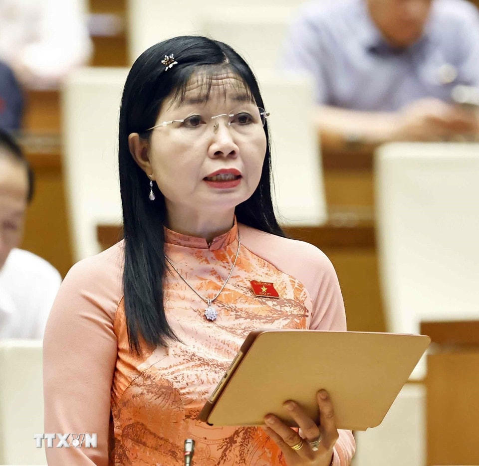 Bà Trần Thị Thanh Hương, Phó Bí thư Tỉnh ủy, đại biểu Quốc hội khóa XV, giữ chức vụ Trưởng Đoàn đại biểu Quốc hội khóa XV tỉnh An Giang. (Ảnh: TTXVN)