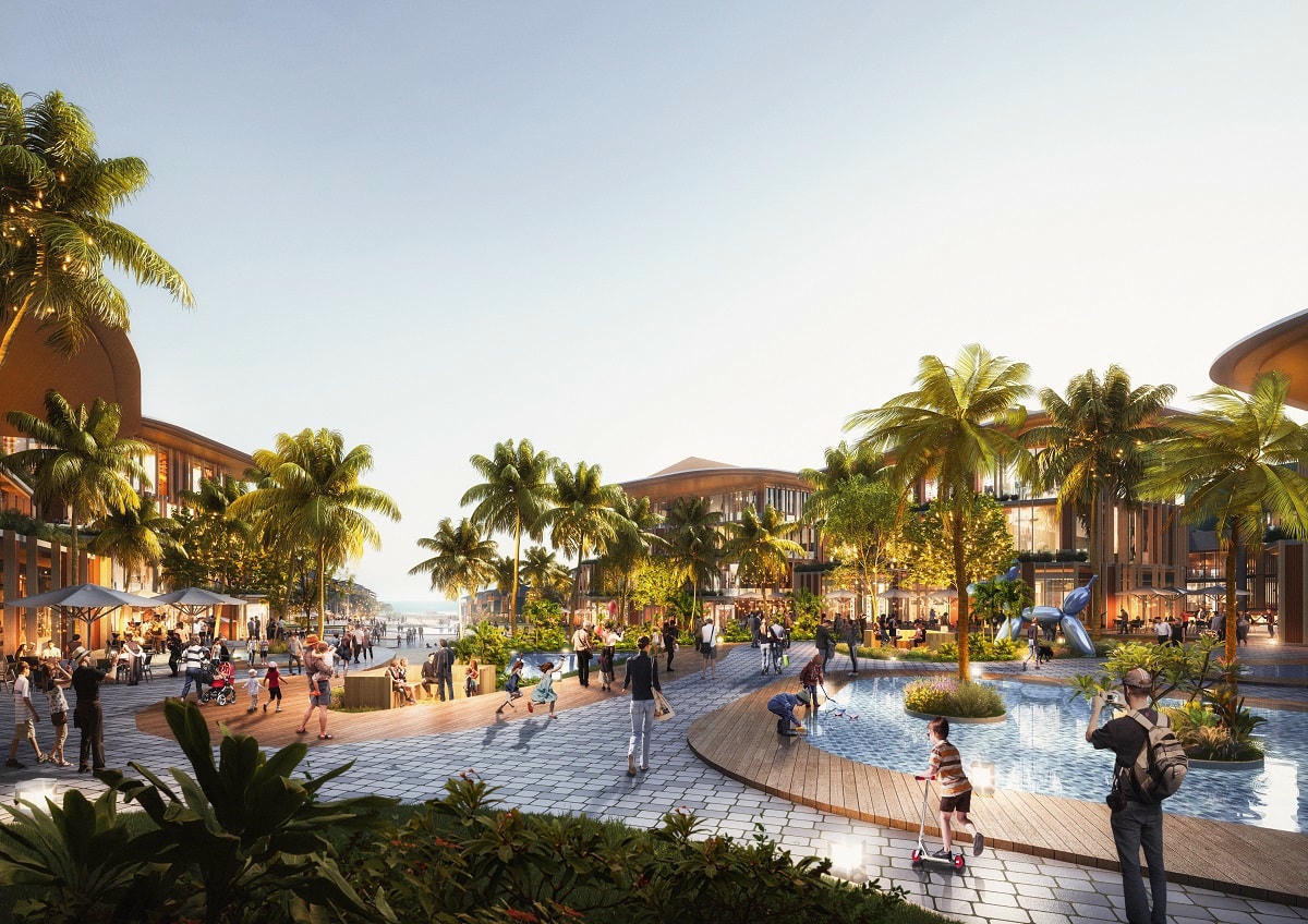 Sun Property sẽ đem liệu pháp mua sắm chữa lành Retail Therapy đến với Bãi Sao. Ảnh phối cảnh minh họa