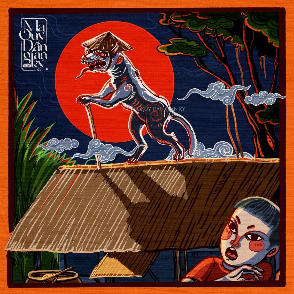 Tác phẩm Đám rước dâu ma từ dự án Ma Quỷ Dân Gian Ký. Ảnh: Duy Văn.