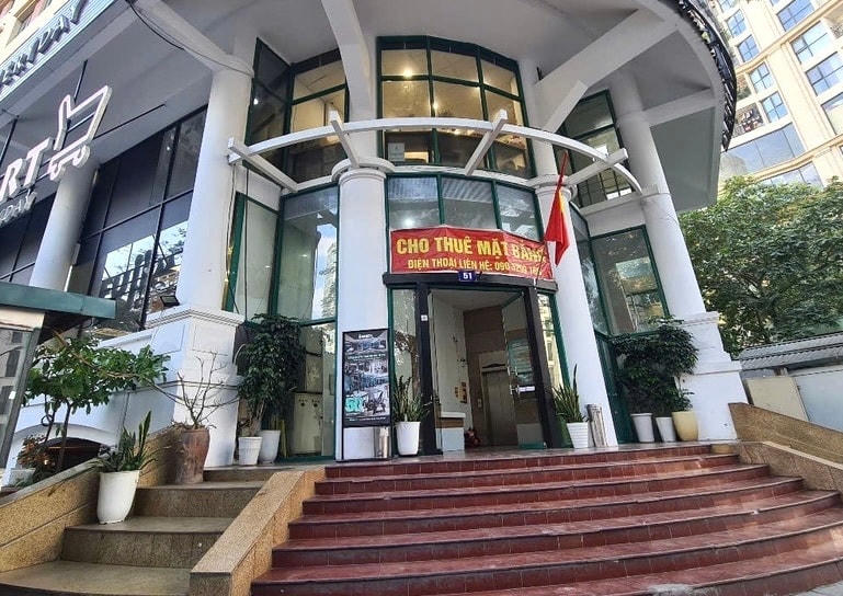 Tòa nhà nơi được phản ánh có lớp học thêm. Ảnh: CTV