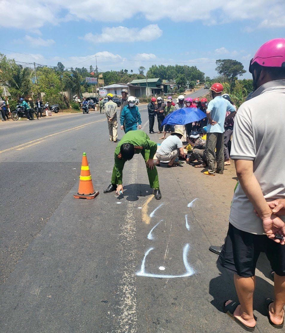 Hiện trường vụ tai nạn.