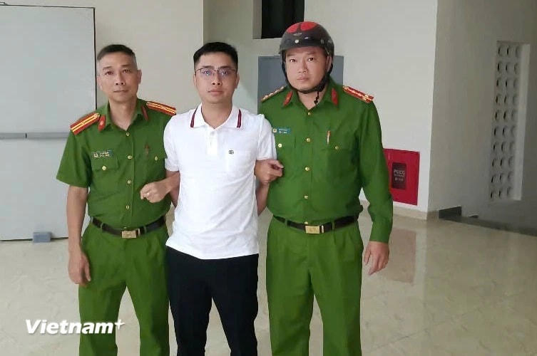 Đối tượng Bùi Đình Khánh bị bắt. (Nguồn: Vietnam+)