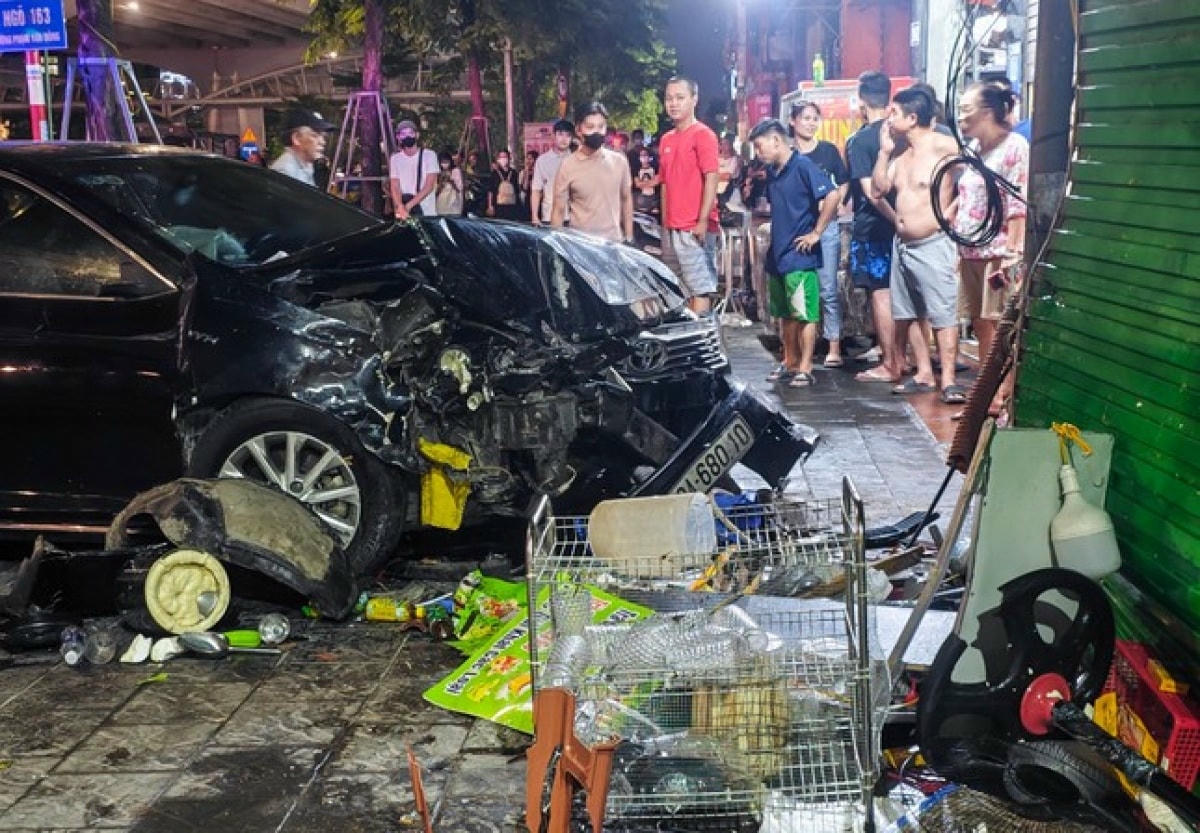 Hiện trường vụ tai nạn.