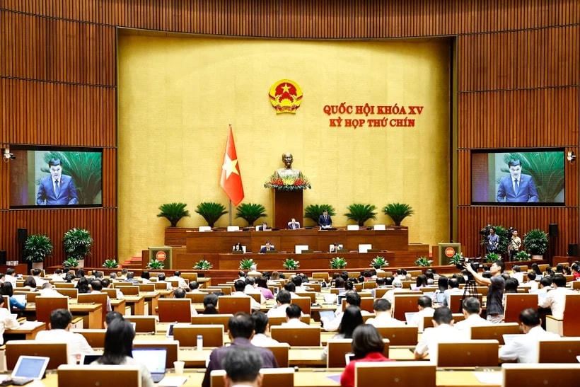 Nhiều dự án luật quan trọng được xem xét và bàn thảo tại Kỳ họp thứ 9, Quốc hội khóa XV. (Ảnh: TTXVN)