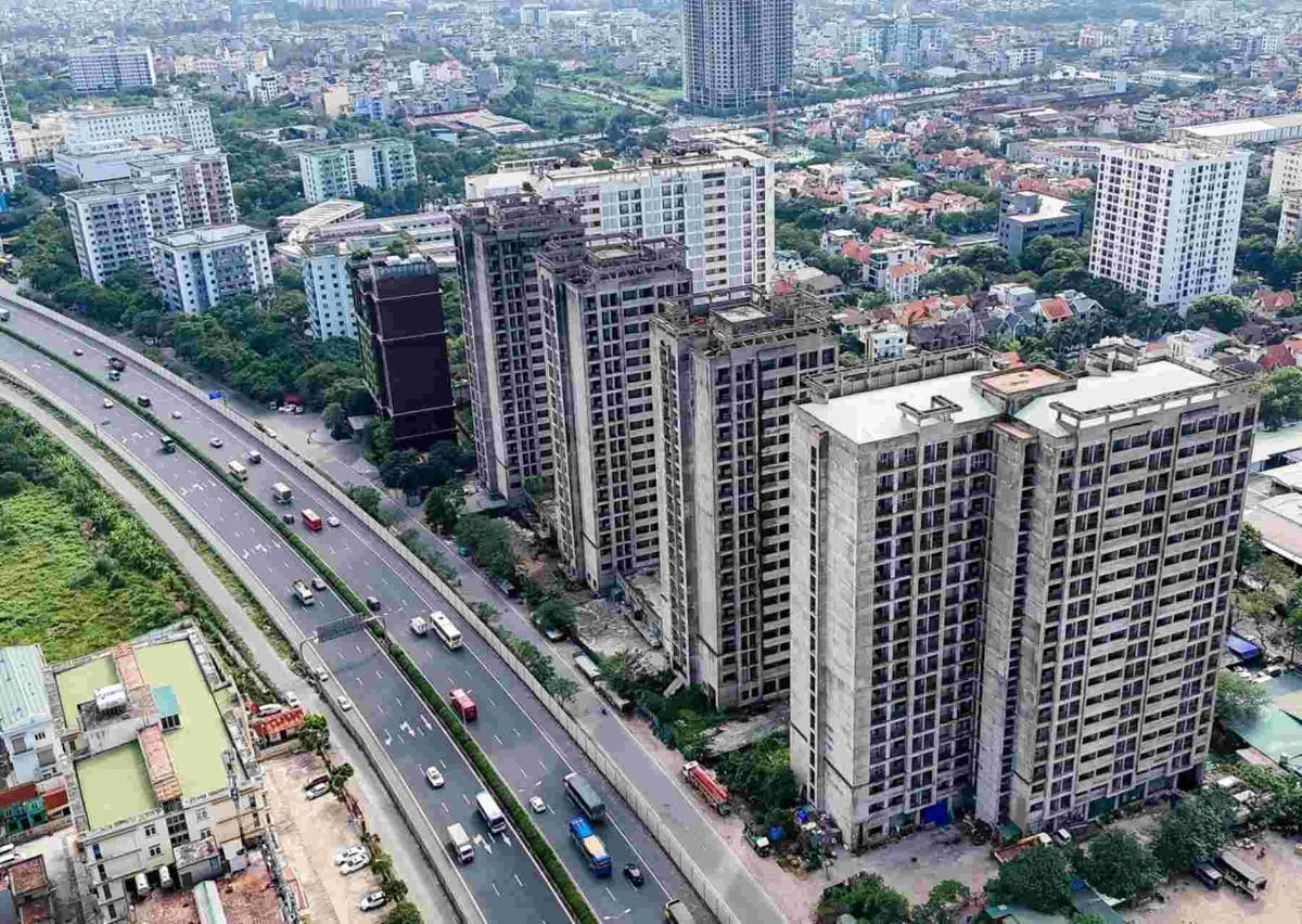 Hiện trạng khu nhà ở cho học sinh, sinh viên tại Khu đô thị Pháp Vân - Tứ Hiệp có khó khăn, vướng mắc. Ảnh: Hữu Thắng