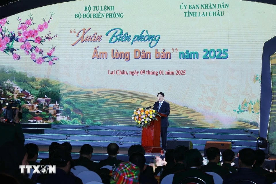 Chủ tịch nước Lương Cường phát biểu. (Ảnh: Lâm Khánh/TTXVN)