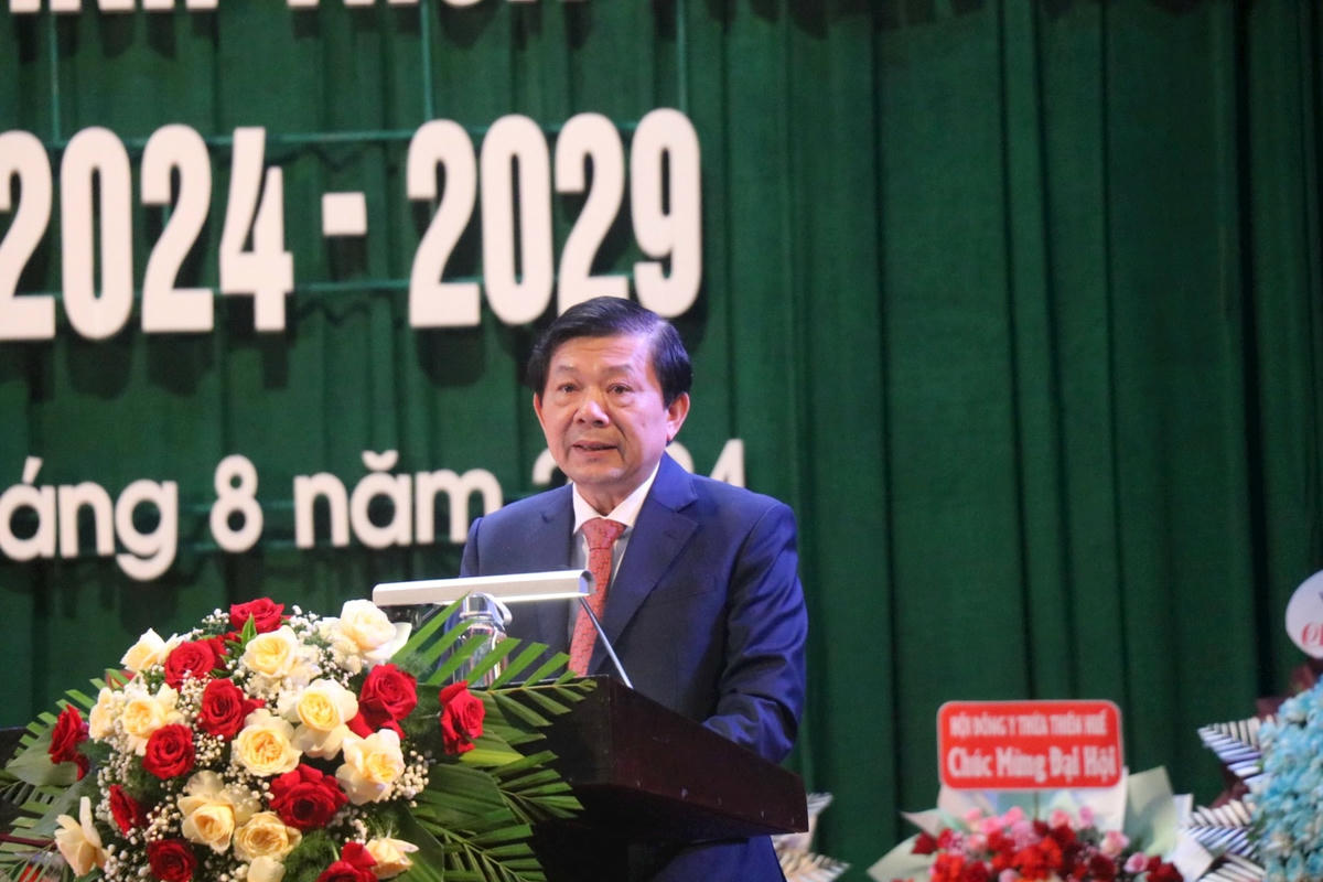 Phó Chủ tịch Nguyễn Hữu Dũng phát biểu chỉ đạo tại đại hội. Ảnh: N.Q.