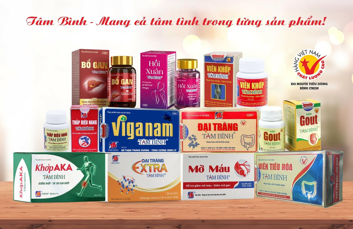 Sản phẩm của Dược phẩm Tâm Bình đạt nhiều giải thưởng uy tín.