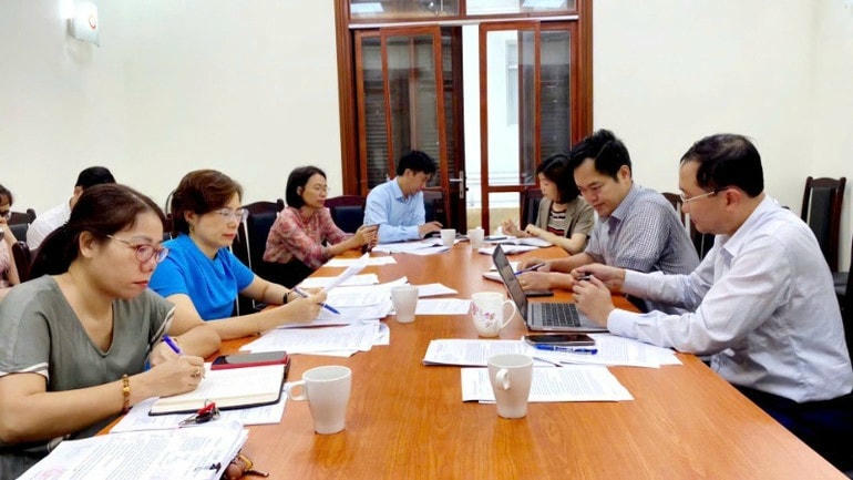 Tổ công tác của Bộ Tư pháp về nghiên cứu, đề xuất sửa đổi, bổ sung một số điều của Hiến pháp năm 2013 - đơn vị tổng hợp báo cáo góp ý sửa đổi Hiến pháp 2013. (Ảnh: TL) to-cong-tac-btp.jpg